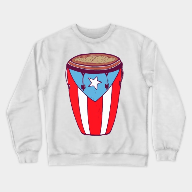 Conga Boricua Crewneck Sweatshirt by Art y Son con Tania